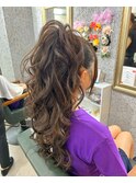 ハーフポニーテール