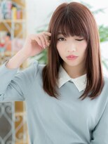 プリモア サロン ハナレ 綾瀬(primoA salon HANARE)&nbsp;綾瀬/髪質改善/ラウンドバング!ローズブラウン×レイヤーロングn