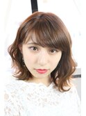 外はねミディアムパーマ