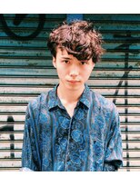 ヘアーラウンジ エゴ(Hair Lounge EGO)&nbsp;セミウェットくせ毛風パーマスタイル 武蔵新城美容室EGO松波光男