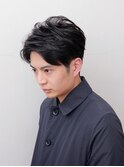 サイドパートショートネープレスツーブロック