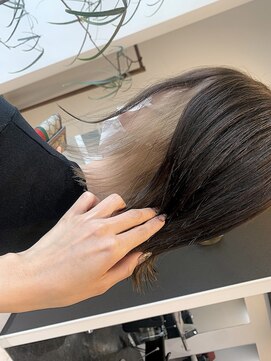 カフネ(KAHUNE) 切りっぱなし外ハネボブ×インナーミルクティーベージュ