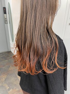 イコ 表参道原宿(ico) 裾カラー　オレンジ