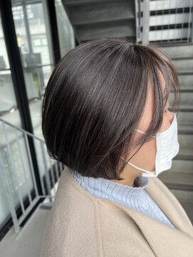 テラスヘア 新潟駅南(TERRACE hair) 【白髪活かしハイライト】大人ミルキーグレー