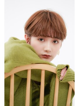 ノノリリ(NONORIRI) レイヤーショートピンクグレープフルーツカラーショートボブ