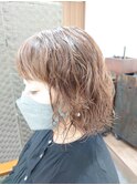 パーマ&ハーフアップ