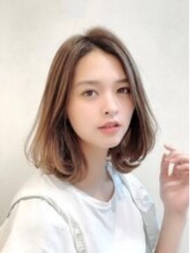 ジュネス 銀座(JYUNESU) 大人ミディアム透明感ボブブルーグレージュ20代30代40代銀座