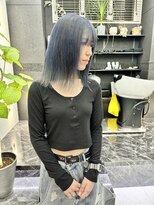 チュダック(ChuDuck)&nbsp;韓国風《ネイビーブルー》ハイトーン/ケアブリーチ/ダブルカラー