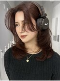 ミディアムヘアグレージュカラーデザインカラーシルキーベージュ