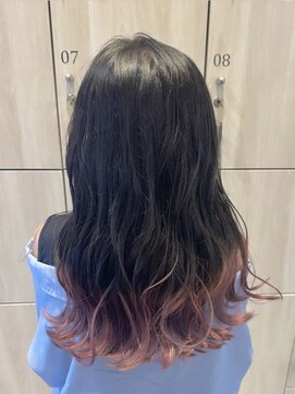 アース 郡山コスモス通り店(HAIR&MAKE EARTH) インナーカラーダブルカラーハイトーンカラー韓国20代前髪カット