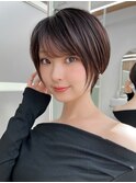 ★くびれヘアデジタルパーマチェリーブラウン