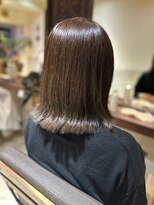 ヘアリゾート粋 ティガ 池袋店(tiga) 艶髪ブラウン/ミディアムボブ/外はね/透明感