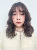 ウェーブミディアム×髪質改善顔周りレイヤー[表参道]