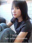 小顔見え◎軽やかレイヤー×シースルーバングのミディアム