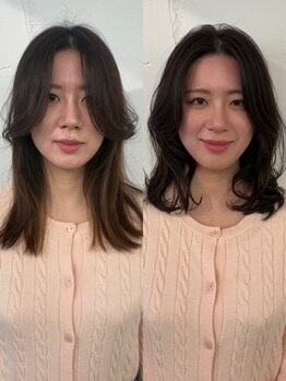 メロウ(me'lou)の写真/《大手町/全席半個室》長さを変えずに印象を変えるカットが得意なサロン♪まとまりやすく、扱いやすい髪に