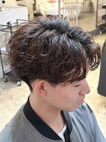 ルーメン 各務原(ROOO MEN) メンズセンターパート2ブロ刈り上げシャドウパーマ