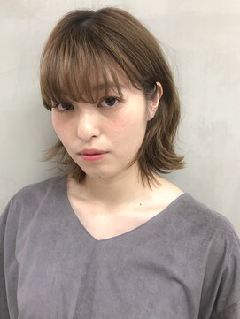 ミィ 表参道(mee.) 【mee.】 くびれセミディ ミルクティベージュ