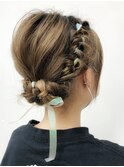 ヴァイオレットエヴァーガーデン#ヘアアレンジ#リボンアレンジ