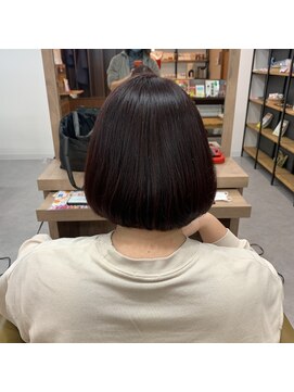 ヘアーサロン ハイプ(HYPE) 収まりの良いボブ×ツヤ系ピンクカラー