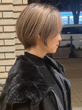 ロンドブルーム 天神大名店(Lond Bloom) ダブルカラーショートボブインナーカラーハイライトケアブリーチ