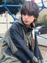 エムスラッシュ たまプラーザ(M.SLASH)&nbsp;ポイントカラーくせ毛ショートウルフM.SLASHたまプラーザ9-10★