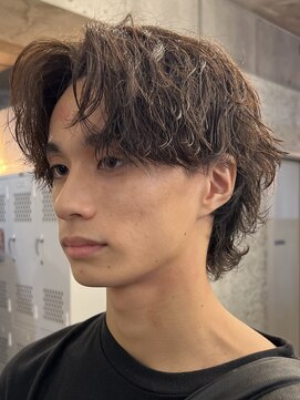 バイフィフス 原宿/表参道(by fifth) 原宿メンズマッシュウルフ無造作シャドウパーマツーブロック黒髪