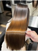 美髪縮毛矯正×最高峰髪質改善トリートメント×透明感ブラウン
