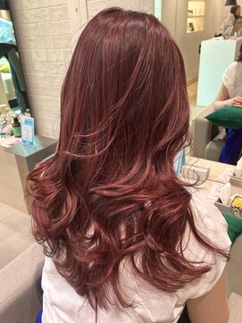 ステア ケース(stair case) 艶髪レッドカラー髪質改善トリートメント