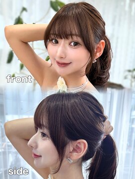 レイリー 原宿 表参道(Rayreee) 垢抜けおくれ毛ポニーテール/韓国ヘア/ぱっつん前髪