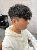 スペインカール/スパイラルパーマ/波巻きパーマ/フェード/メンズ