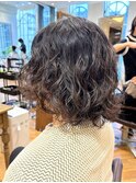 メンズボブ スパイラルパーマ メンズロング 銀座
