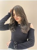 オリーブベージュ/ブリーチなしダブルカラー/横浜美容室