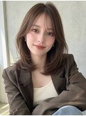 【NOA】小顔ワンカールミディアムレイヤー×顔まわりレイヤー