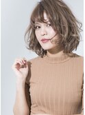 軽やわウェーブのボブスタイル