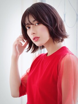 ヘアアンドメイク エジェリ(hair&make egerie) 暗髪アッシュ♪大人切りっぱなしボブ ダブルカラー 恵比寿