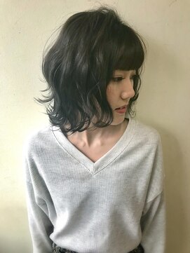セルカ 高田馬場(CERCA) 波ウェーブ×ボブレイヤー×王道アッシュカラー【CERCA高田馬場
