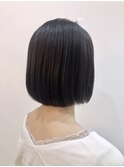 ボブで自然な縮毛矯正