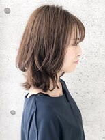 アグノス 青山(Agnos) ★イメチェンマロンベージュ前髪外ハネ耳かけくびれミディ