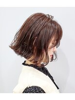 エイム ヘアメイク 横川店(eim HAIR MAKE)&nbsp;切りっぱボブ×チェリーピンク