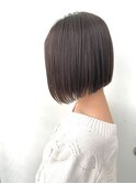 小顔セミウェットウェーブピンクベージュハイライトカラー