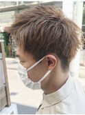 アップバングショート/パーマ/ツーブロック/ナチュラルモヒ○