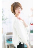 伸ばしかけにGOOD！大人ハイライト小顔丸みショートa1