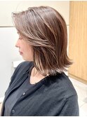 【修】20代30代40代◎透明感カラー×韓国切りぱなしボブ
