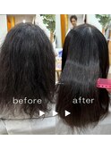 ダークグレージュ大人ミディ×ウルツヤ髪質改善Xトリートメント
