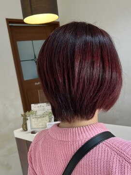 美容室 プラセル(Plaser) イルミナカラー☆濃髪ピンクバイオレット