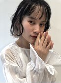 ＼大人可愛いインナーカラーボブ／グレージュ×黒髪