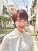 切りっぱなしボブ/美髪/ピンクブラウン[池袋駅]