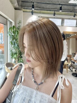 アドア 横浜(ADORE) 【ADORE横浜】ミルクティーベージュ×レイヤーボブ