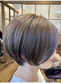 大人ショートボブ ハイライト