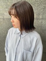 ヘアーアンドスパ フェリーチェ ミチ 野田屋町店(HAIR&SPA felice MICHI) 【feloice MICHI 豊田希美】顔周りカット　外ハネボブ　ブラウン